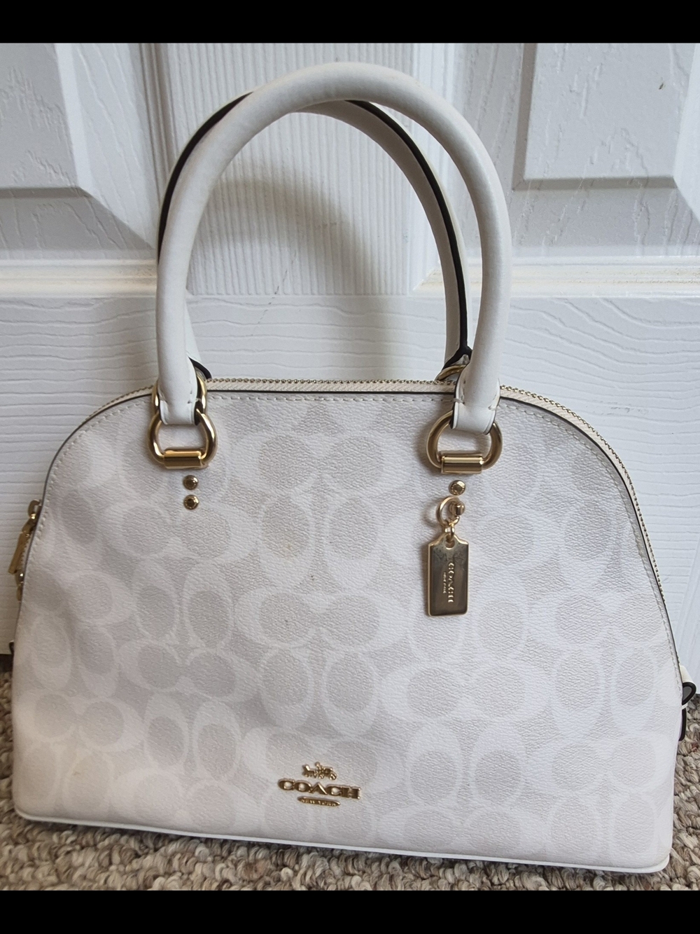 Coach White Katy Satchel Dome Crossbody Bag 2558 Classic Style